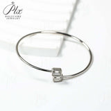 Open Bracelet 925 Sterling Silver with Moissanite Round Cut VVS1 Stones Sparkling Jewelry Gift for Women’s Special Occasions