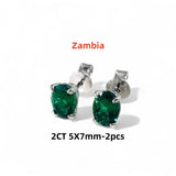 2-8CT Oval Moissanite Earrings for Women Solid 925 Sterling Silver Lab grown Gemstone Screw Back Design Hypoallergenic