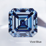 Luxury Multicolor Moissanite Gemstones  Asscher Cut Loose Diamonds  Perfect for Rings Earrings & Pendant Making