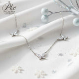 Butterfly Necklace with2.4CT D Color Marquise Cut Moissanite S925 Plated White Yellow Rose Gold Chain Engagement Chrisrmas Daily