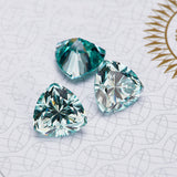 Lab Grown Loose Moissanite Diamond Wholesale Multicolor Trillion Shape VVS1 Clarity for Gemstone Making GRA Certificate Beads