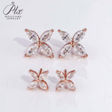 925 Sterling Silver with Hearts and Arrows Cut D Color VVS1  Moissanite Marquise Earrings  GRA Certificate Daily Wear