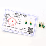Moissanite Earrings Emerald/Ruby/Sapphire Styles 925 Silver Gift-Ready Hypoallergenic Fade-Resistant Factory-Direct Women Only