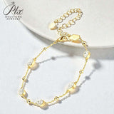 Elegant Moissanite Teardrop Bracelet Pear Shape Gem Beaded Chain Chic Women’s Everyday Jewelry Delicate Shine Fashion Gift