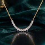 Lab Grown Diamond Necklace 10K/14K/18K Gold Round Shape DEF Color Pendant Hypoallergenic Direct from Factory Daily