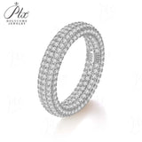 Luxury 925 Silver Moissanite Round Cut VVS1 Ring in Various Styles Jewelry for Women’s Engagement Wedding or Anniversary Gifts