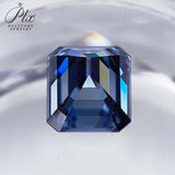 Wholesale Price Moissanite Stone Emerald Cut D Color Blue Green  VVS1 with GRA Certificate 0.5ct-10ct Gemstones