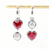 Romantic Heart Shaped Lab-Grown Gemstone Earrings Multi Color Fashion Jewelry for Women Ideal for Daily Wear Hypoallergenic