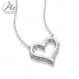 925 Sterling Silver D Color Heart Moissanite Stone Necklace Diamond  Clarity for Women Jewelry Pendant