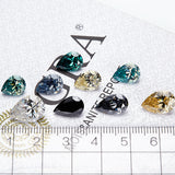 Multicolor Pear Shape Moissanite Diamond Wholesale Loose Stones Lab Grown for Gemstone Charms Engagement Jewelry GRA Certificate