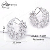 3x5mm Moissanite Lab Grown Diamond Pear Cut 925 Sterling Silver Earrings D Color VVS1 Clarity  Perfect for Daily Wear
