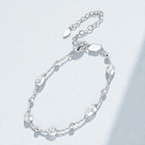 Elegant Moissanite Teardrop Bracelet Pear Shape Gem Beaded Chain Chic Women’s Everyday Jewelry Delicate Shine Fashion Gift