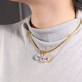 8-16 CT Custom Necklace Pear Cut Moissanite White 925 Sterling Silver Jewelry High-Quality Premium Christmas Gift Hypoallergenic