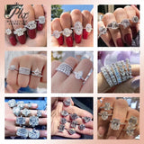 Custom Moissanite Jewelry Fashion Style  Lab Diamond CZ S925 9K 10K 14K 18K Customize Jewelry Different Materials GRA Jewel Gift