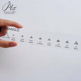 CUSTOM ZIRCON SETS - COMPARISON CHART FOR VARIOUS SHAPES AND SIZES SUITABLE FOR JEWELRY TOOLS