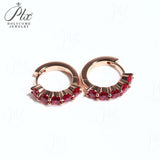 1CT Customize Earrings Moissanite Lab Grown Emerald/Ruby/Sapphire 925 Silver Hypoallergenic Factory Direct Sales for Women Gift