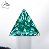 100% Real Moissanite Stone Triangle Cut Multicolor VVS1 Loose Beads With Certificate For Women Jewelry Making Charms Wholesale