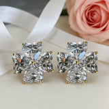 2.4ct Heart Cut Moissanite Earrings White Gold Yellow Gold Romantic Fine Jewelry Gift for Her Valentine Wedding Anniversary