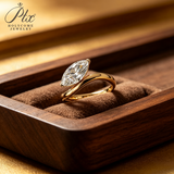 Lab Grown Diamond Ring 1-2ct 925 Sterling Silver 14k 18k IGI Certified Marquise Cut Hypoallergenic Wedding Ring Engagement Ring Factory Direct Sale Daily Wear Commuter‑Friendly