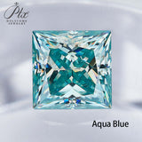 Moissanite Stone Moissanite Stone 0.35ct-5ct Colorful VVS1 Princess Shape Excellent Beads For Women's Jewelery Diamond Ring