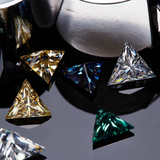 100% Real Moissanite Stone Triangle Cut Multicolor VVS1 Loose Beads With Certificate For Women Jewelry Making Charms Wholesale