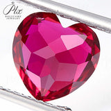Loose Multi-Size Heart-Shaped Lab-Grown Rubies Exquisite Jewelry Raw Materials Certificate Available