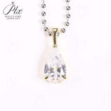 8-16 CT Custom Necklace Pear Cut Moissanite White 925 Sterling Silver Jewelry High-Quality Premium Christmas Gift Hypoallergenic