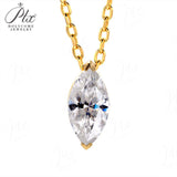 Marquise Cut Moissanite Pendant Necklace Women Only Gifts For Festivals And Anniversaries