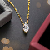 Marquise Cut Moissanite Pendant Necklace Women Only Gifts For Festivals And Anniversaries