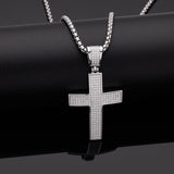 Dazzling Moissanite Hip-hop Cross Necklace - Hypoallergenic Choice for Easter Gifting to Family For Both Men and Women