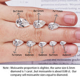 Multicolor Pear Shape Moissanite Diamond Wholesale Loose Stones Lab Grown for Gemstone Charms Engagement Jewelry GRA Certificate