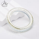 Customized Moissanite Gemstone Bangles Round D Color Full Size Fine Fashion Elegant for Woman Man Anniversary Party Gift Charms