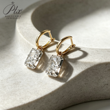 Lab Grown Diamond Earrings Exquisite New Arrival Design 10K/14K/18K Solid Yellow Gold Radiant Cut 2ct DEF VVS Minimalist for Women Hypoallergenic Versatile