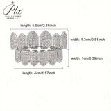 925 Sterling Silver Iced Out Grillz with VVS1 Clarity Diamonds Hip Hop Teeth Grills Jewelry Luxury Fashion Accessory