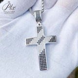 Dazzling Moissanite Hip-hop Cross Necklace - Hypoallergenic Choice for Easter Gifting to Family For Both Men and Women