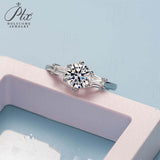 Three-Stone Round Moissanite Ring Women Only Gifts For Festivals And Anniversaries