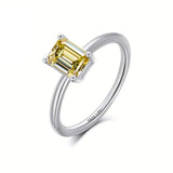 Emerald Cut Ring 1-10CT Moissanite&Ruby&Sapphire&Zambian 925 Sterling Silver Wedding Eternal Band Anniversary Gift Classical