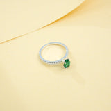 Gemstones Ring Oval Cut Lab Grown Ruby Sapphire Columbia Padparadscha 925 Silver Anniversary Gifts Charms Jewelry for Woman