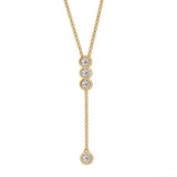 Classic Bubble Necklace D Color Round Moissanite Diamond S925 Silver Plated Dainty Chain for Enegament Party Daily Perfect Gift