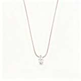 10K 14K 18K Yellow Gold Snake Chain Necklace 2CT Pear Cut Lab Diamond Pendant Necklace Custom Birthday Anniversary Gift