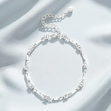 Moissanite Curve Wave Bracelet Adjustable Chain Chic Women’s Jewelry Subtle Sparkle Minimal Design Everyday Wear