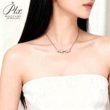 Moissanite Necklace with3CT D Color Asscher/Emerald Cut Moissanite S925Plated White Yellow Rose Gold Chain Engagement Daily Gift