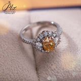Flower Oval Cut Moissanite Half-Eternity Ring Women Only Gifts For Festivals And Anniversaries