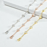 Moissanite Bracelet with 2.4CT D White/Black/Vivid Blue/Green Round Moissanite 925 Silver Plated Gold Women Man Party Gift Daily