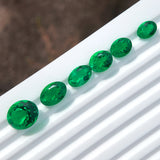 Multi-Size 0.16-3.29CT Oval Colombian Lab-Grown Emeralds Exquisite And Brilliant DIY Jewelry Available Ideal As A Gift