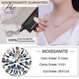 The Infinite Love Series 925 Silver Necklace Moissanite Round Cut VVS1 Pendant Luxury Jewelry for Women