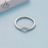 Round Moissanite Wishbone Stackable Band Ring Women Only Gifts For Festivals And Anniversaries