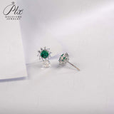 0.8-1.5CT Lab Grown Gemstone Stud Earrings 925 Sterling Silver Material Screw Back Design Suitable for Halloween/Christmas Gifts