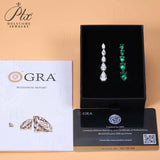 Pear-shaped Earrings Set with D/VVS Grade Moissanite & Colored Gemstones  This Jewelry Is An Ideal Choice for Party Gifts
