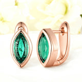 1CT Marquise Earrings D Color Moissanite/Ruby/Colombian 10k 14k S925 Plated Gold Ear Stud for Woman Engagement Christmas Party